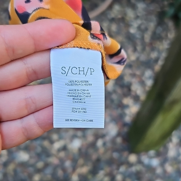 CAbi Women's Sleeveless Leopard Print Blouse - Orange and Black - Picture 4 of 4